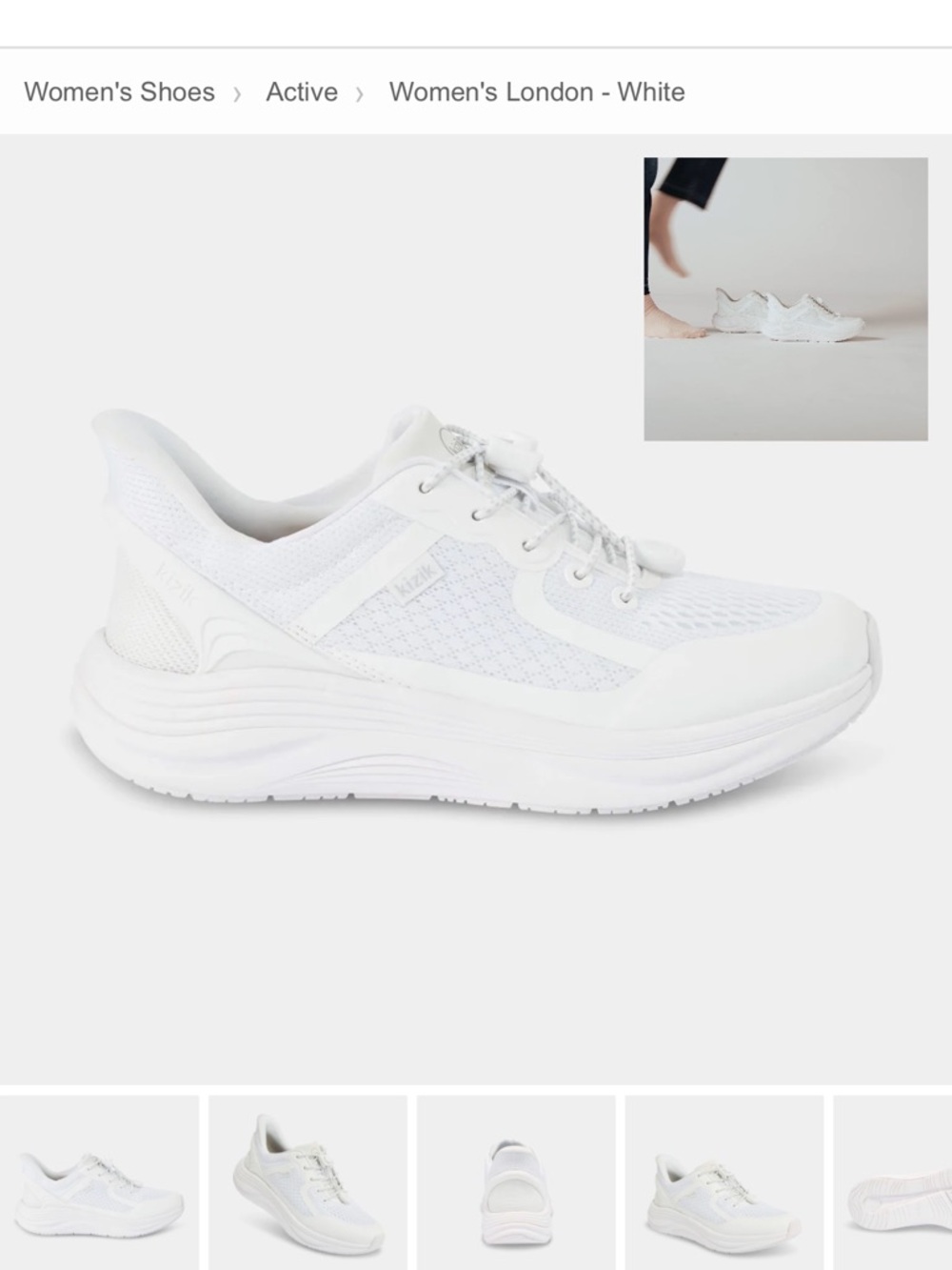 Women's White Cushioned Active Walking Sneakers